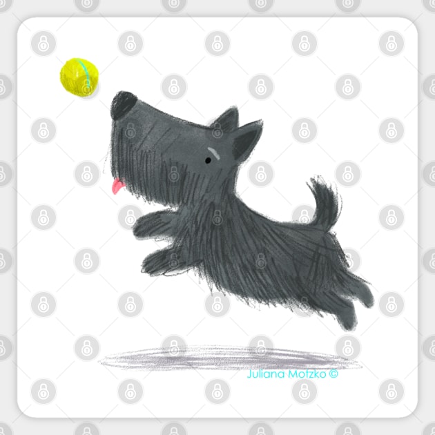 Scottish Terrier Dog Sticker by julianamotzko